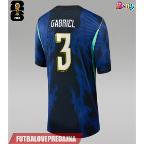Lacne Ženy Futbalové dres Brazília Gabriel Magalhaes #3 MS 2026 Krátky Rukáv - Preč
